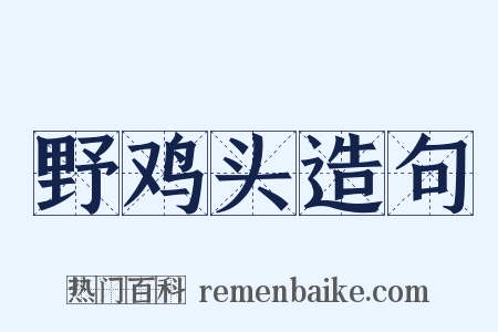 野鸡头造句是什么意思的图片